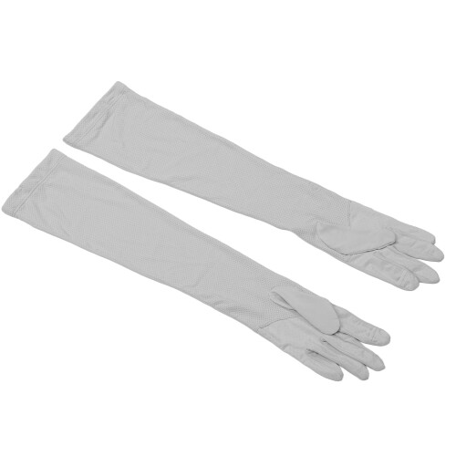 (Grey) 2 Pz Maniche Braccio UV Seta Ghiaccio Nero 2