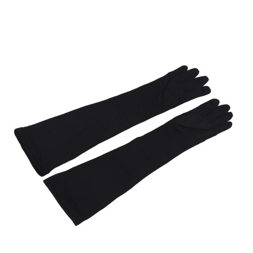 (Black) 2 Pz Maniche Braccio UV Seta Ghiaccio Nero 2