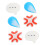 6x Cute Funny Hair Clips for Parties 5