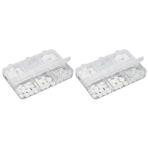 2 Box White Rose Camellia Nail Art Rhinestones 2