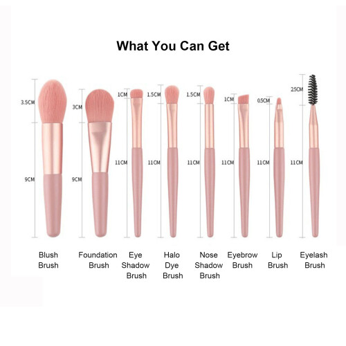8pcs Makeup Brush Kit Blush Eye Lip 1