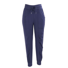(XL) Running Pants Polyester Quick Dry Breathable Drawstring Navy Blue L