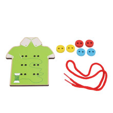 (Green) Holz-Fädel-Spielzeug Hand-Augen-Koordination Grün