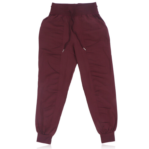 (M) Basic Jogger Hose Polyester Casual Lauf Fitness Weinrot M