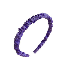 (Dark Purple) Ruched Satin Haarband gefaltet beige Damen Mädchen