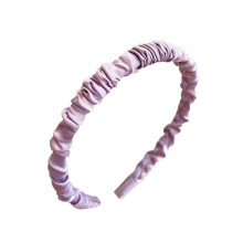 (Purple) Ruched Satin Haarband gefaltet beige Damen Mädchen