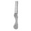 (Silver) Spazzola Capelli Piega Lega Zinco Antistatica Argento 1
