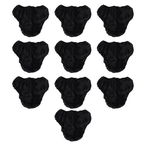 10x Herren Einweg-Briefs Schwarz Spa