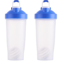 (Blue) Plastic Protein Shake Bottle For Meal Replacement Shakes & Smoothies, Beverages, Mixing Salad Dressing