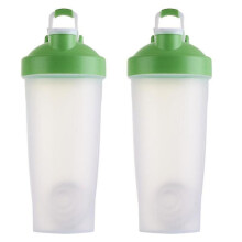 (Green) Plastic Protein Shake Bottle For Meal Replacement Shakes & Smoothies, Beverages, Mixing Salad Dressing