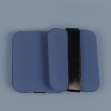 (Blue Rectangle) Puderquaste Kosmetik-Schwamm Gelb Rund
