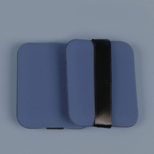 (Blue Rectangle) Puderquaste Kosmetik-Schwamm Gelb Rund