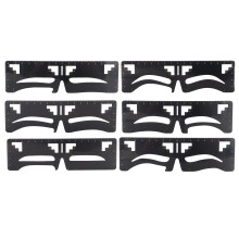 6x Edelstahl Augenbrauen-Lineal Schablone Vorlage