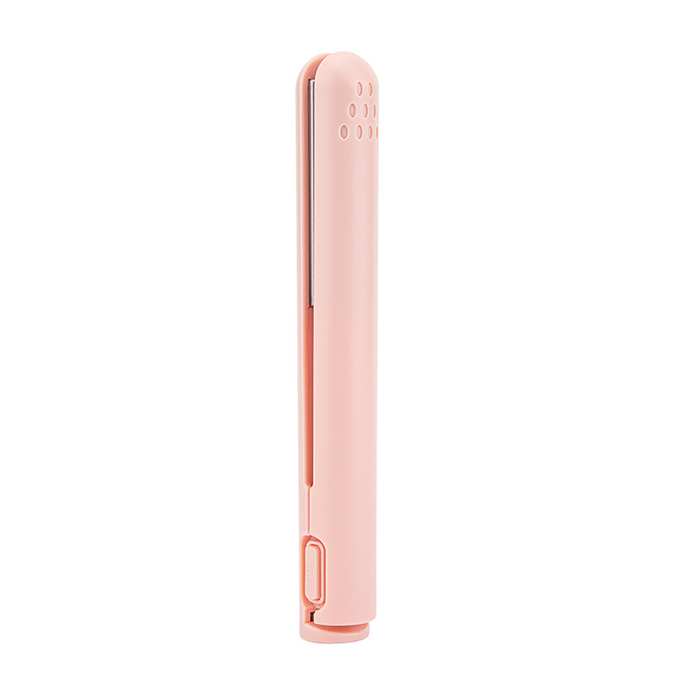 (Rose 10W) USB Mini Hair Curler Portable Hair Straightener 10W Rose