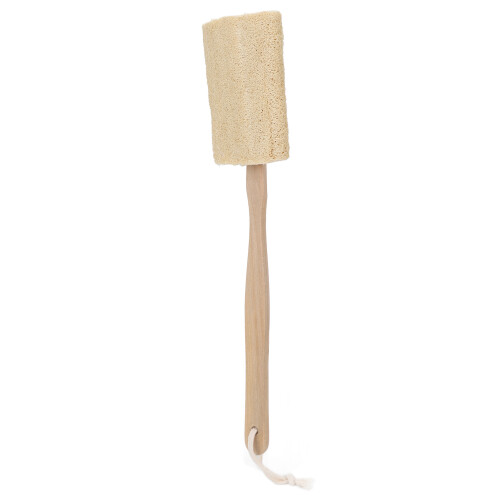 Loofah Exfoliating Body Brush with Wood Handle 1