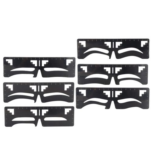6x Edelstahl Augenbrauen-Lineal Schablone Vorlage 2