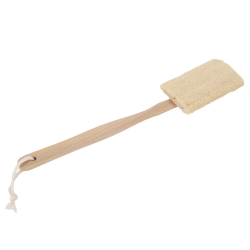 Loofah Exfoliating Body Brush with Wood Handle 2