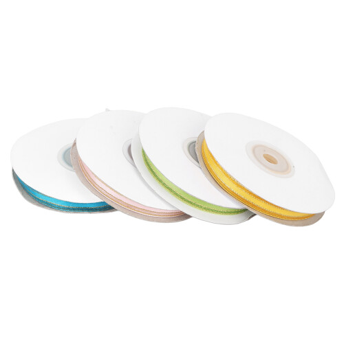 4x Satinband 0,9cm transparent für Blumen