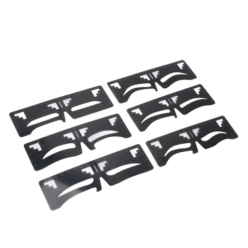 6x Edelstahl Augenbrauen-Lineal Schablone Vorlage 1