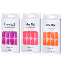 Fluorescent Press-on Nails Full Cover DIY Nail Art