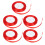 (Red) 5x 0.4in 24yd Waterproof Grey Ribbon 1