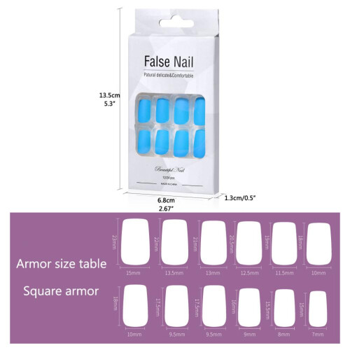 Fluorescent Press-on Nails Full Cover DIY Nail Art 1