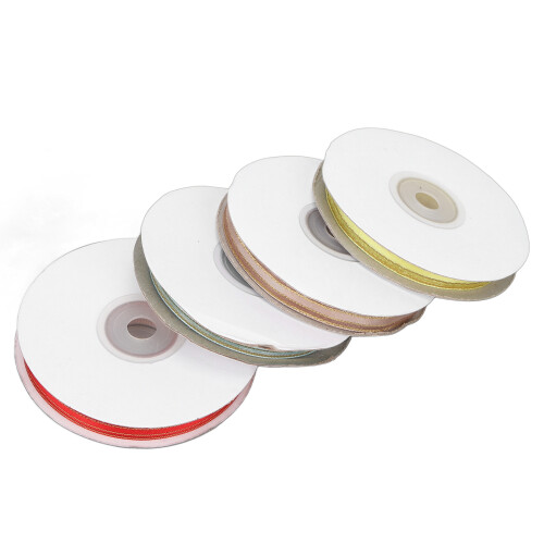 4-teilig Chiffonband Gold 9mm 22m 2