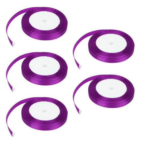 (Purple) 5x Satijnlint 22m 10mm Bruiloft