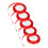 (Red) 5x 0.4in 24yd Waterproof Grey Ribbon 3