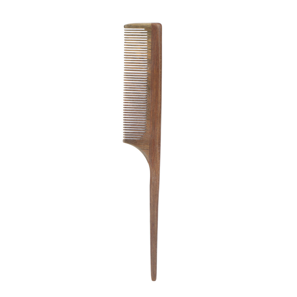 Unisex Wood Rat Tail Comb Handmade Round Teeth Sandalwood Hair Beard