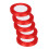 (Red) 5x 0.4in 24yd Waterproof Grey Ribbon 2