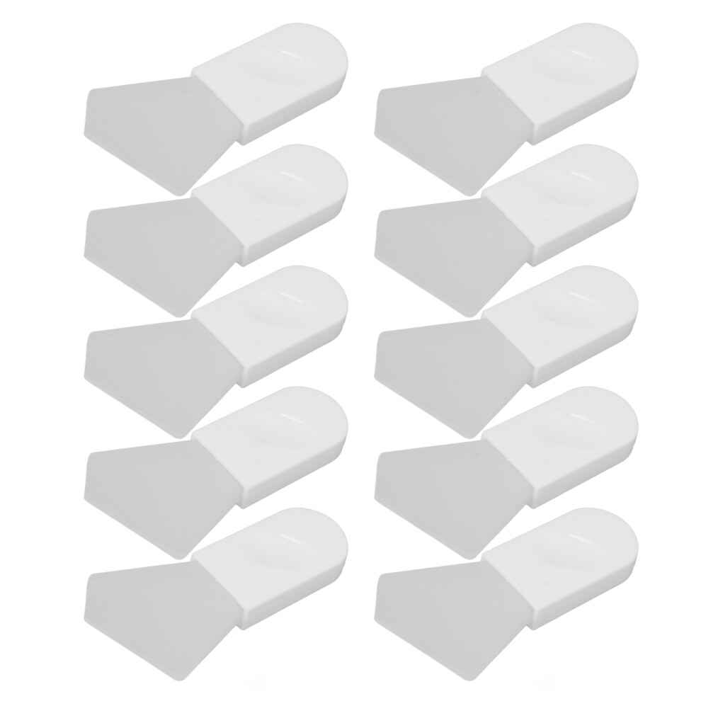 (Polygon Thumb Type) 10Pcs Silicone Hairless Facial Mud Applicator Polygon Type