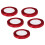 (Wine Red) 5x Satijnlint 22m 10mm Bruiloft 5
