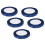 (Dark Blue) 5x Satijnlint 22m 10mm Bruiloft 5
