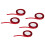 (Wine Red) 5x Satijnlint 22m 10mm Bruiloft 2