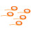(Orange) 5x Satijnlint 22m 10mm Bruiloft 2