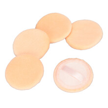 (Orange) 5x waschbare Puderquasten, weich, 3 Farben