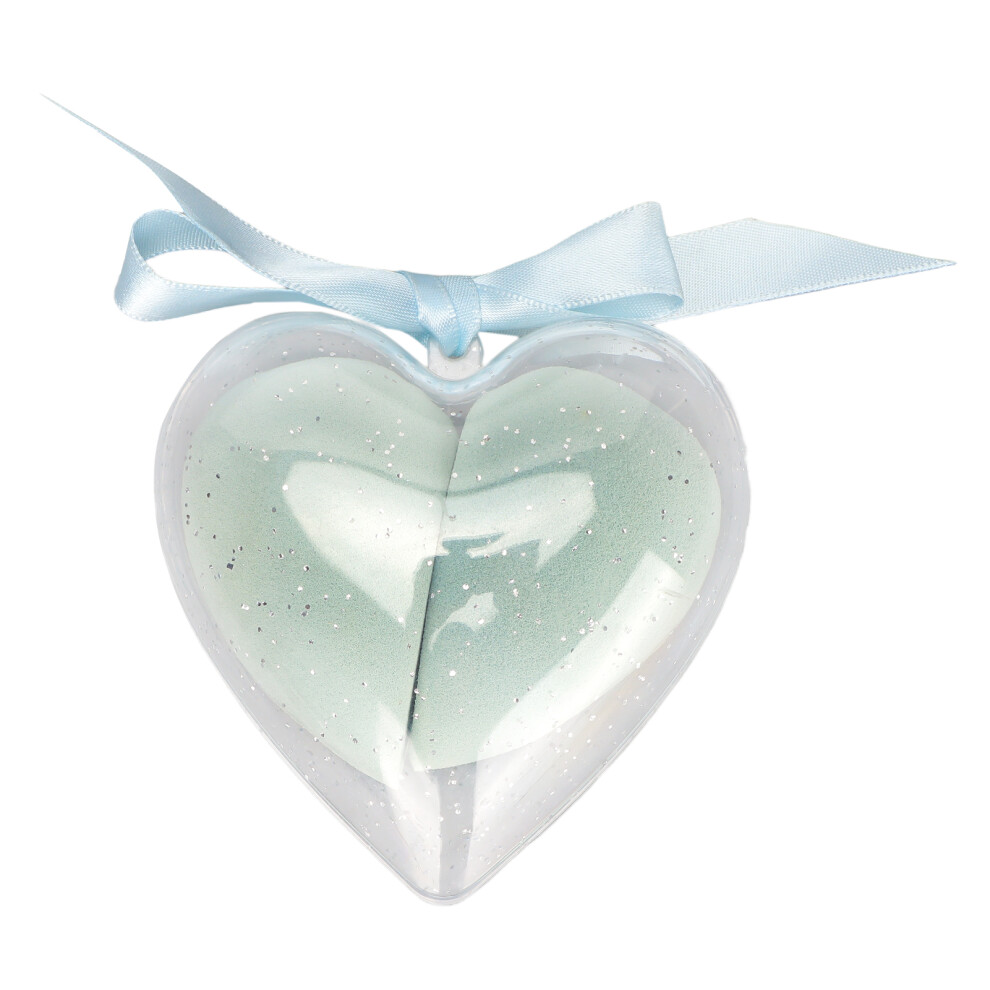 2Pcs Heart Makeup Sponge Soft Elastic Dry Wet Use Easy Clean