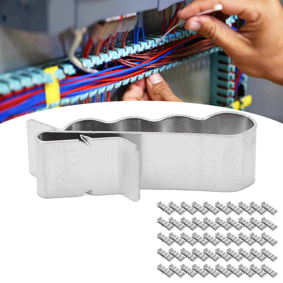 Solar Panel Cable Management: 50Pcs 304 Steel Clips For 4 Wire Clamps 6911356569780