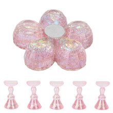 (Pink) Magnetischer Nail-Stand Professioneller Malständer Weiß