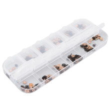 12 Ruiten Metalen Stickers Holle Manicure Decoratie