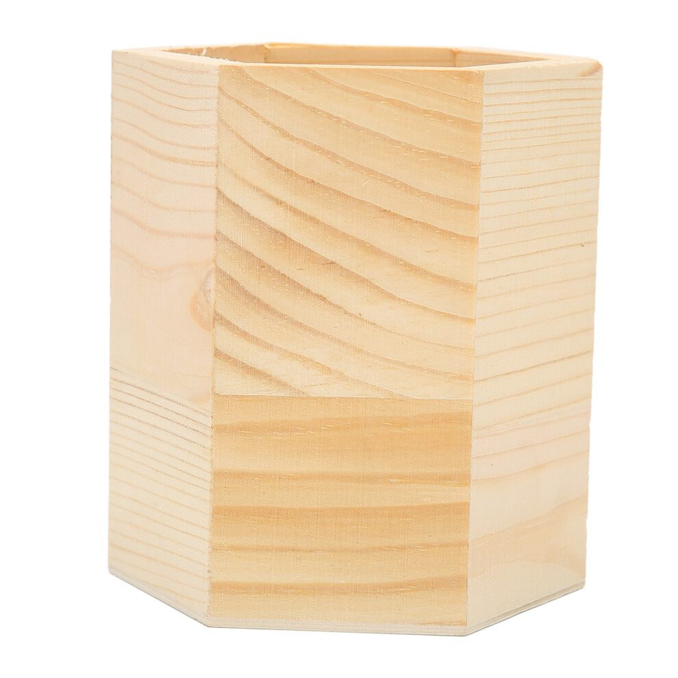 Wood Makeup Brush Holder Cosmetic Storage Organizer