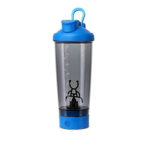 (A,Blue)Portable Electric Protein Shaker Bottle - Free Your Hands