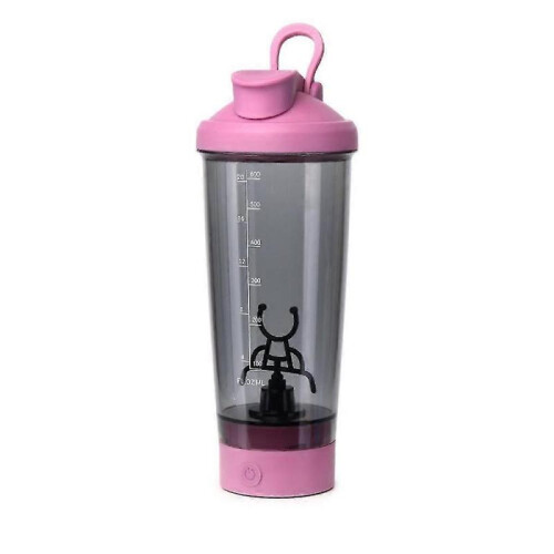 (A,Pink)Portable Electric Protein Shaker Bottle - Free Your Hands