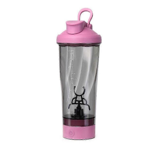 (B,Pink)Portable Electric Protein Shaker Bottle - Free Your Hands