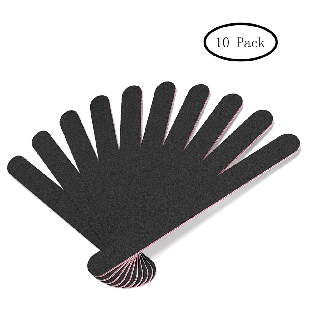 10Pcs Double Sided 100/180 Grit Nail Files