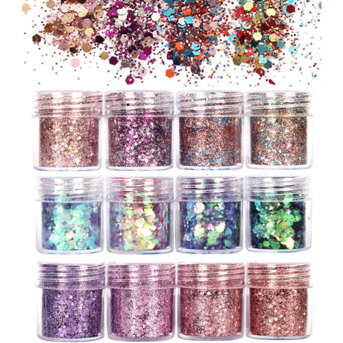 Glitter Viso Corpo Paillettes per Feste Halloween
