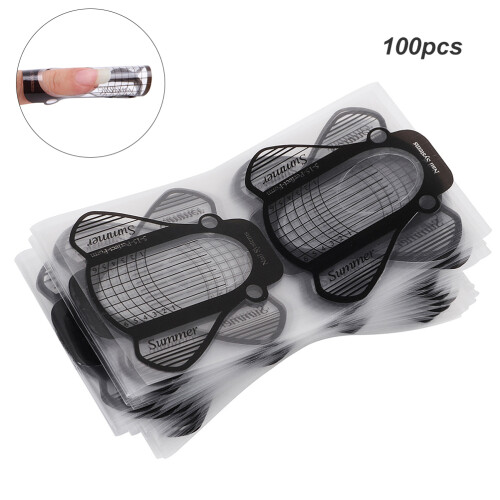 100x Bijvormige Acrylnagel Tray