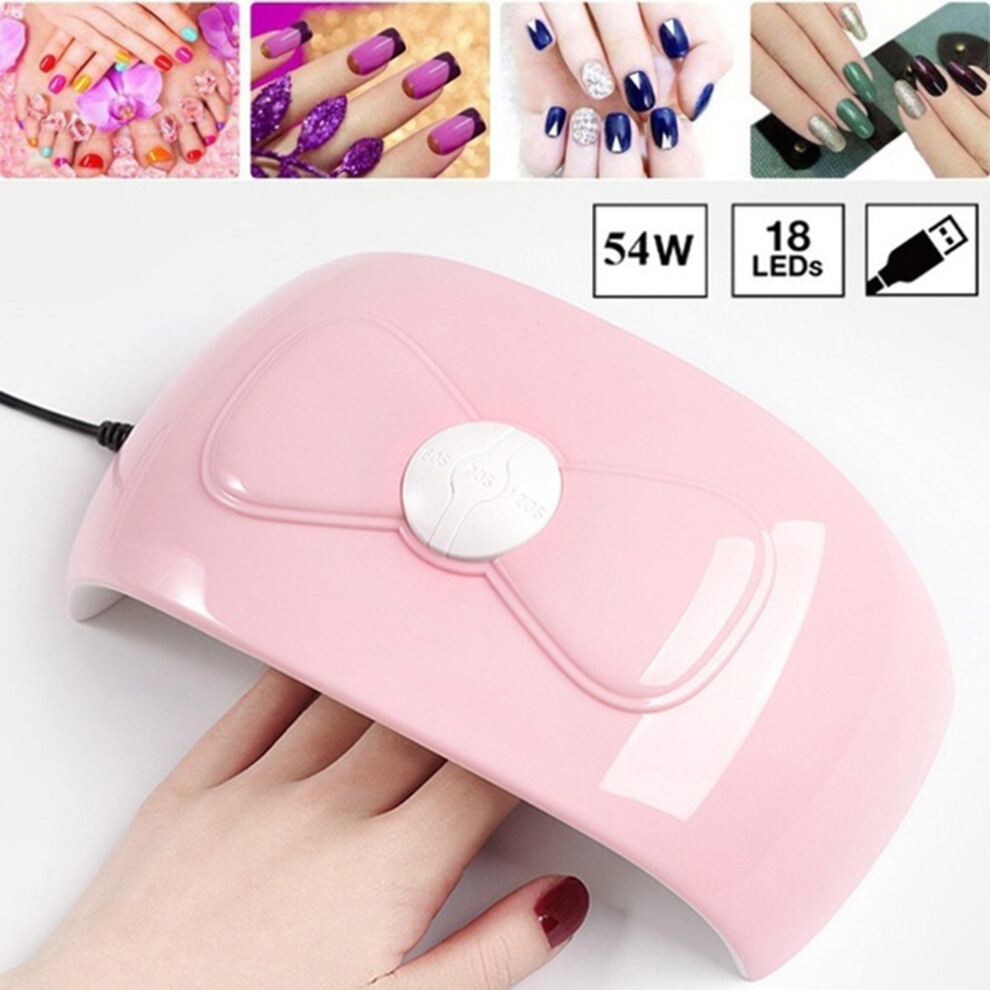 Light 54W 18 Led Smart Infrared Uv Nail Dryer Lamp Gel Polish Curing