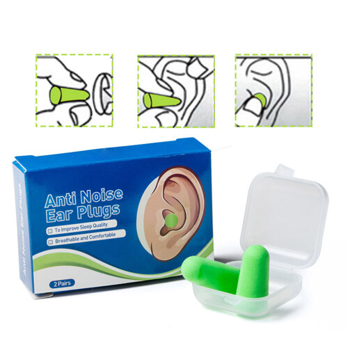 2 Coppie Tappi Orecchie Morbidi Antirumore Isolamento